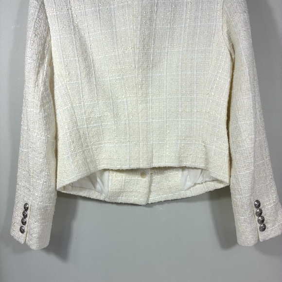 Veronica Beard Nathan Cotton Blend Tweed Jacket Blazer White 4 NWT - Picture 14 of 16